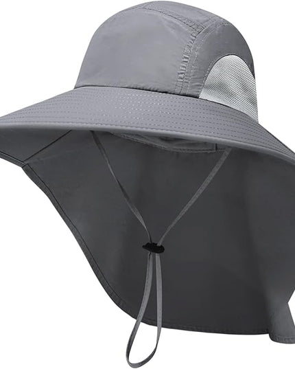 PFFY Sun Bucket Hats for Men Women 3” Wide Brim UPF 50+ Fishing & Beach Hat