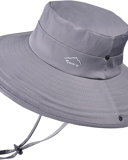 Cooling Sun Hat for Men Women,Wide Brim Bucket Hat Foldable Boonie Hat for Fishing Hiking Garden Safari Beach