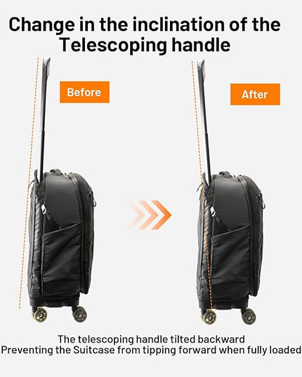 PGYTECH 2-in-1 Roller Camera Backpack, DSLR/SLR/Mirrorless Bag for Travel Photographers, Rolling Luggage with Tripod & Removable Modular & Rain Cover, Compatible with Canon, Nikon, Sony