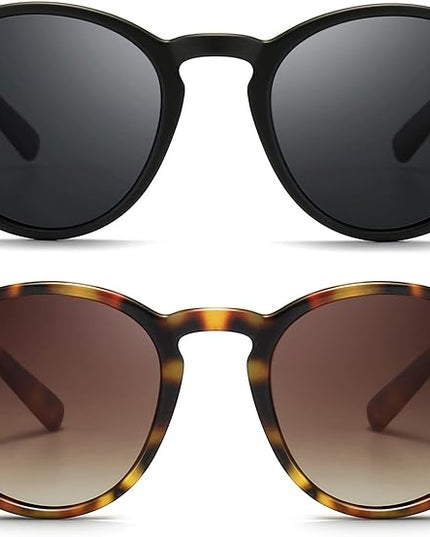 SUNGAIT Classic Vintage Round Polarized Sunglasses for Women Men Retro Style UV400