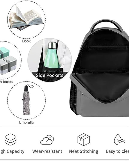 Fashion Dove Gray Backpack Lightweight Large Capacity Laptop Daybag for Travel Work