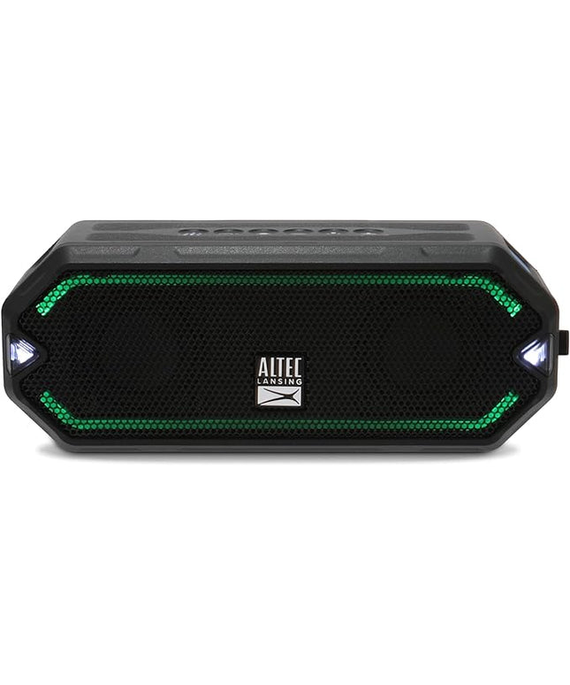 Altec Lansing - HydraJolt Wireless Bluetooth Speaker, Waterproof Portable Speakers with Built in Phone Charger and Lights, Everything Proof Outdoor, Shockproof, Snowproof, 16 Hours Playtime