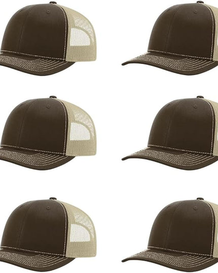 Richardson 112 Classic Six-Panel Adjustable Snapback Trucker Cap | Bulk Packs Available
