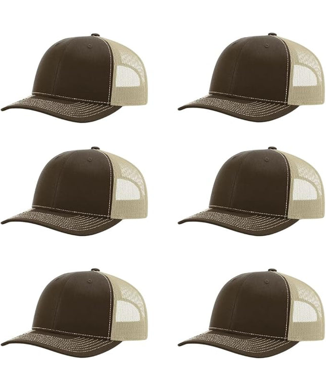 Richardson 112 Classic Six-Panel Adjustable Snapback Trucker Cap | Bulk Packs Available