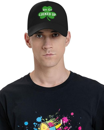 St. Patrick's Day Baseball Cap for Men Women Flower Print Sport Outdoor Travel Trucker Hat Sun Protection Dad Hats
