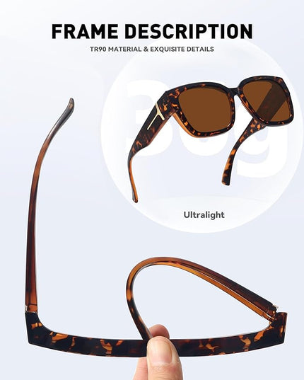 MEETSUN Oversized Fit Over Glasses Sunglasses for Women Men Large Trendy Polarized Sunglasses for Driving UV Protection