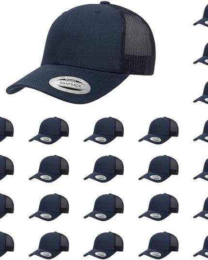 Yupoong Classic Premium Mesh 6 Panel Retro Trucker Cap | Mid Profile Snapback | OSFA | Bulk Pack Available