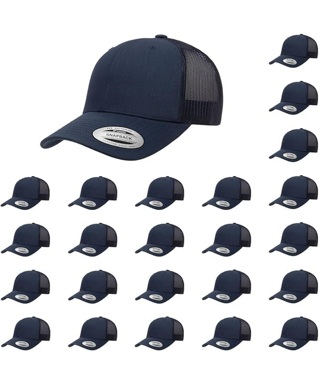 Yupoong Classic Premium Mesh 6 Panel Retro Trucker Cap | Mid Profile Snapback | OSFA | Bulk Pack Available