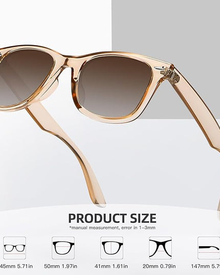 MEETSUN Polarized Sunglasses for Women Men Classic Retro Square Frame Driving Sun Glasses UV Protection