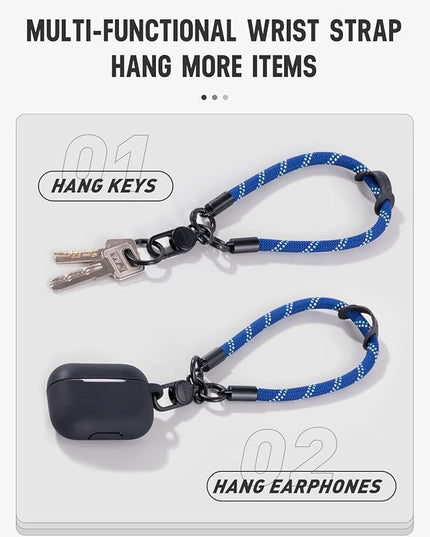 project-cb Phone Wrist Strap 1,Tether Tab 2,Phone Wristlet,Lanyard Wrist Strap,Key Holder,KeyChain,KeyRing×2(Magenta)