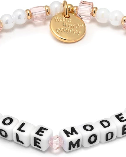 Little Words Project Mother's Day Gifts, The Original Word Bracelet, Made with Colorful Beads and Plated Brass Hardware, Handcrafted Design & Positive Message