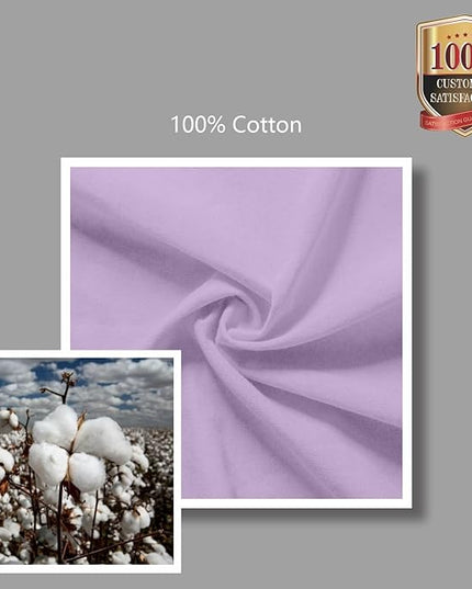 TOPDesign 24-Pack Economical 16"x15" Lavender Cotton Tote Bags, Lightweight Medium Reusable Grocery Shopping Cloth Bags, Suitable for DIY, Advertising, Promotion, Gift, Activity