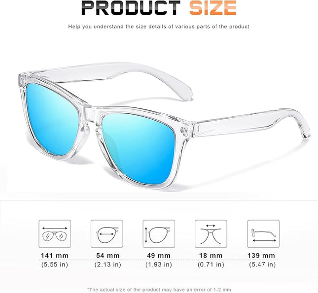 DANAMY Sunglasses Womens Polarized Sunglasses for Women Trendy Designer Mirrored UV400 Protection Sun Glasses