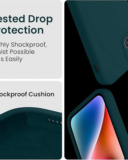 FireNova Designed for iPhone 13 Case, Silicone Upgraded [Camera Protection] Phone Case with [2 Screen Protectors], Soft Anti-Scratch Microfiber Lining Inside, 6.1 inch, Teal