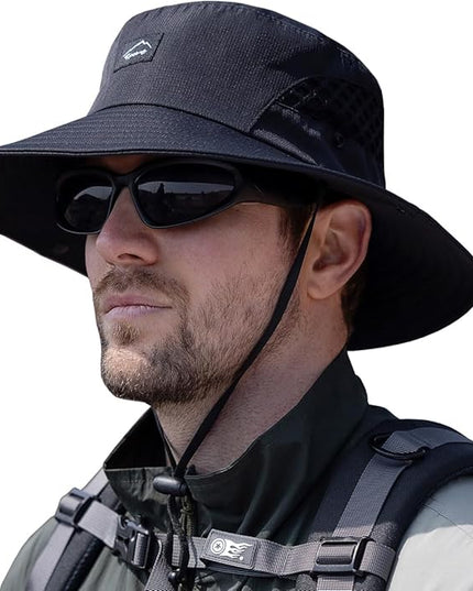 Sireck Fishing Hat, UPF50+ Wide Brim Sun Hat for Men Women, UV Protection Hiking Beach Bucket Hats Summer Safari Hat