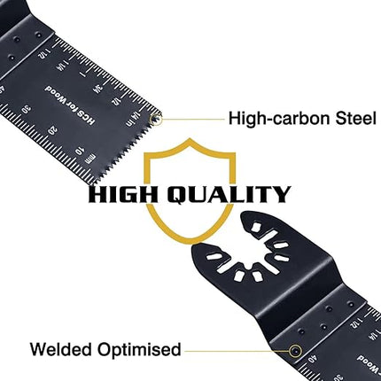 50Pcs Oscillating Tool Blades Professional Universal Oscillating Saw Blades Wood Multitool Blades Compatible with Dewalt, Milwaukee, Ryobi, Rockwell, Bosch
