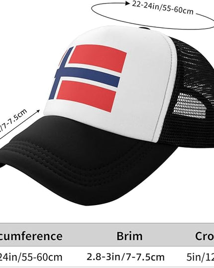 Cute Flag Baseball Cap for Men Women Mesh Trucker Hat Adjustable Patriotic Snapback Baseball Hat for Sports Running