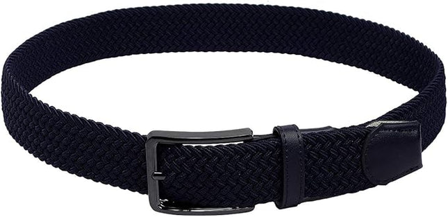 Falari Men Women Multicolored Elastic Stretch Braided Belt Canvas Fabric Woven No Holes Belt