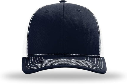 Richardson 112 Trucker Hat - Premium Adjustable Snapback Hat - Structured Six Panel Richardson Blank Caps
