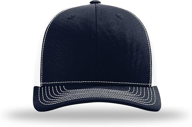 Richardson 112 Trucker Hat - Premium Adjustable Snapback Hat - Structured Six Panel Richardson Blank Caps