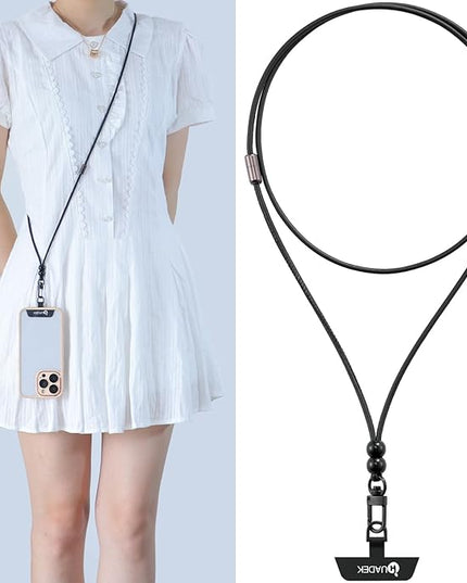 cell phone lanyard Detachable Phone Chain Strap Leather 2-in-1 Wristlet Phone Strap