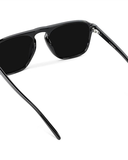 WearMe Pro Polarized Modern Aviator One-Bridge Square Mens Sunglasses