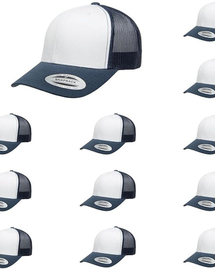 Yupoong Classic Premium Mesh 6 Panel Retro Trucker Cap | Mid Profile Snapback | OSFA | Bulk Pack Available