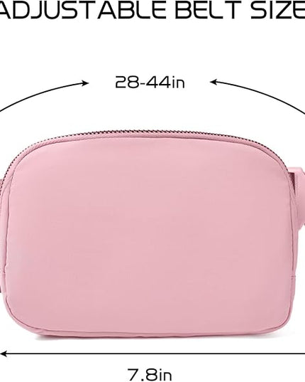 Belt Bag for Women Fanny Pack Crossbody Bags for Women Fashion Waist Packs with Adjustable Strap Gifts for Teen Girls Women Men (Pink)