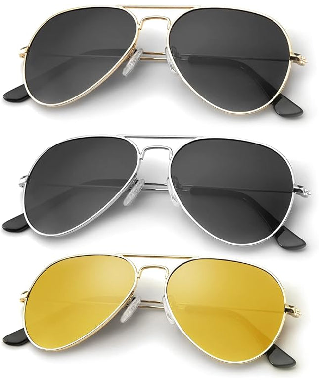 KALIYADI Classic Aviator Sunglasses for Men Women Driving Sun glasses Polarized Lens UV Blocking