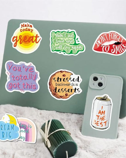 200 PCS Motivational Stickers, Affirmation Positive Quote Stickers, Waterproof Vinyl for Laptop Journal Scrapbook, Teens Adults Kids