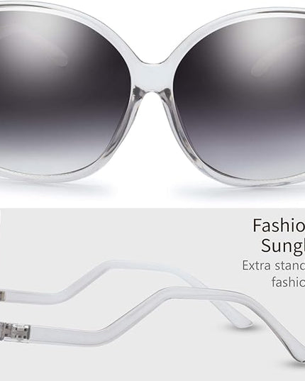 The Fresh Women's Oversized Square Jackie O Cat Eye Hybrid Butterfly Fashion Sunglasses - Exquisite Packaging