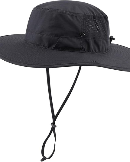 Connectyle Men's Sun Hat UPF 50+ Wide Brim Bucket Hats for Fishing Hiking Gardening Adjustable Boonie Hat Outdoor Safari Hats