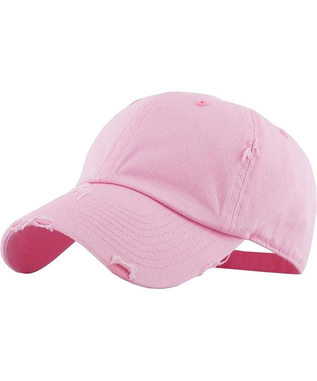 KBETHOS Vintage Washed Distressed Cotton Dad Hat Baseball Cap Adjustable Polo Trucker Unisex Style Headwear