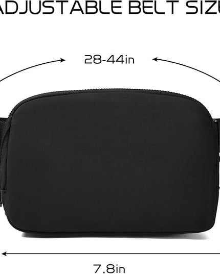 Belt Bag for Women Fanny Pack Crossbody Bags for Women Fashion Waist Packs with Adjustable Strap Gifts for Teenage Girls Women Men (Black)