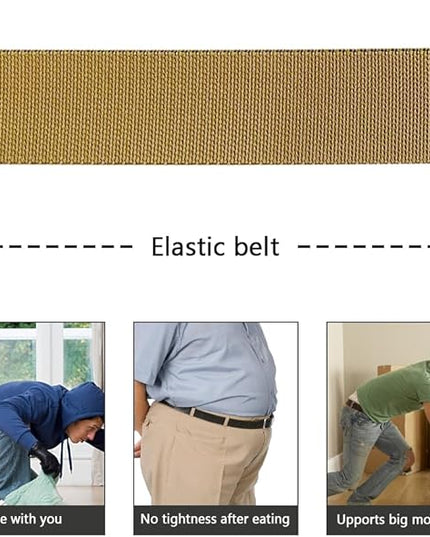 DOOPAI Stretch Canvas Belt for Men, Adjustable Elastic Holeless Web Belt for Casual, Golf, and Work, with Bottle Opener