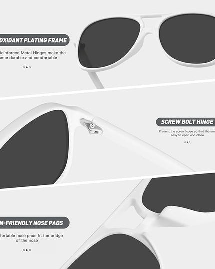 YDAOWKN Retro Aviator Sunglasses for Women Mens Large Frame Classic Vintage 70s Sun Glasses Aviators