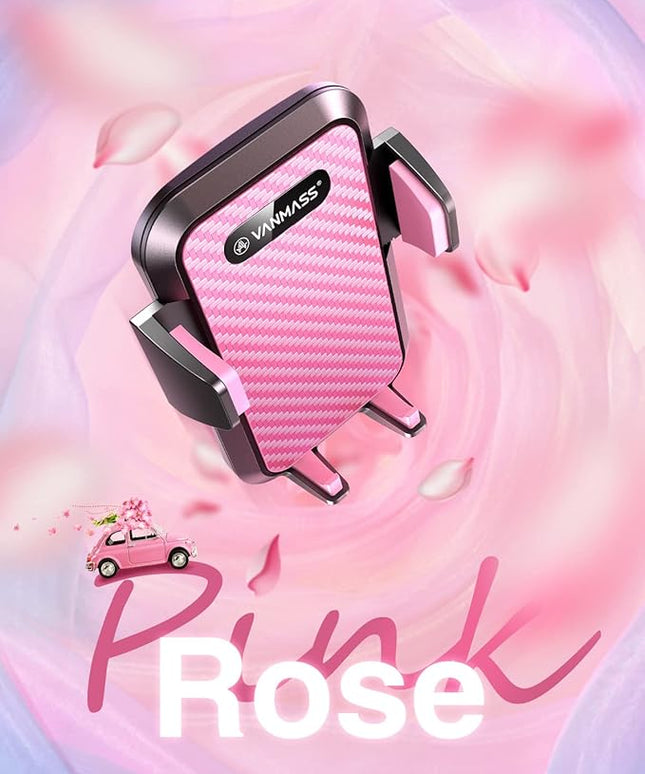 VANMASS【85+LBS Strongest Suction & Military-Grade Ultimate Car Phone Mount【Patent & Safety Certs】 Cell Phone Holder Truck for Dashboard Windshield Vent for iPhone 17 Pro Max 16 15 for Samsung, Pink