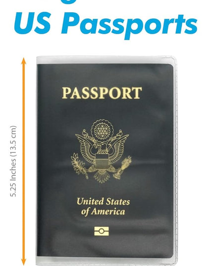 Frosted Passport Cover Plastic Passport Protector Vinyl ID Card Protector Case Holder Travel Pack of 6