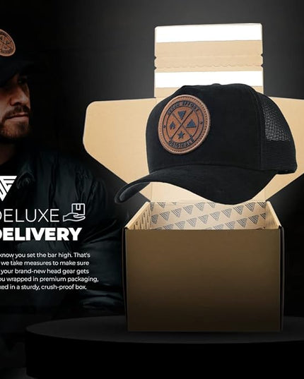 Urban Effort Mesh Back Cap - for Men and Women Baseball Hat 5-Panel Trucker Hat - Great Snapback Closure for Hunting & Hiking