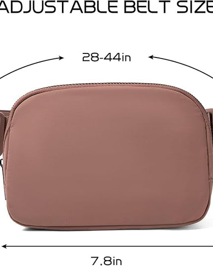Belt Bag for Women Fanny Pack Crossbody Bags for Women Fashion Waist Packs with Adjustable Strap Gifts for Women Men (Brown)