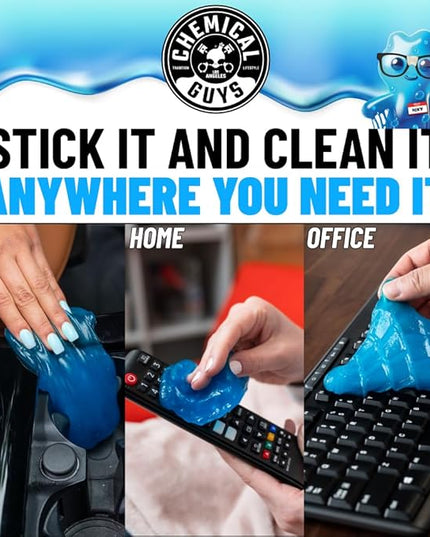 Chemical Guys Sticky Icky Car Cleaning Gel, Green Apple, Interior Car Cleaner, Reusable Automotive Crevice & Interior Dust Cleaner for Air Vents, Consoles, Cup Holders & Keyboards, 4 Pack (100g Each)
