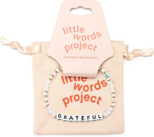 Little Words Project Mother's Day Gifts, The Original Word Bracelet, Made with Colorful Beads and Plated Brass Hardware, Handcrafted Design & Positive Message
