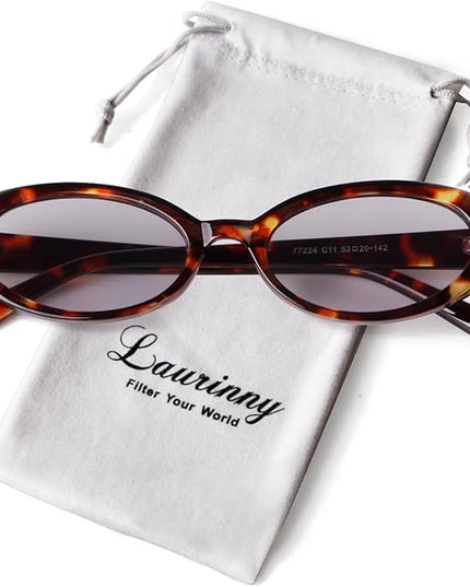 90s Sunglasses for Women Men Retro Small Oval Sunglasses