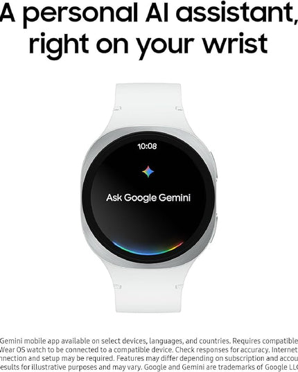 Samsung Galaxy Watch 8 (2025) 40mm LTE Smartwatch, Cushion Design, Fitness Tracker, Sleep Coaching, Running Coach, Energy Score, Heart Rate Tracking, Silver [US Version, 2 Yr Warranty]