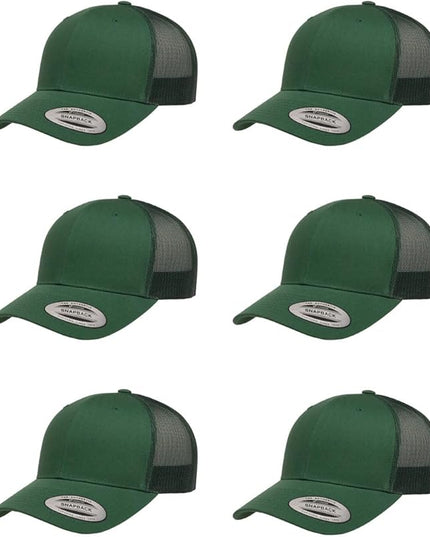 Yupoong Classic Premium Mesh 6 Panel Retro Trucker Cap | Mid Profile Snapback | OSFA | Bulk Pack Available