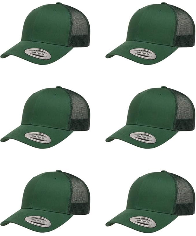 Yupoong Classic Premium Mesh 6 Panel Retro Trucker Cap | Mid Profile Snapback | OSFA | Bulk Pack Available