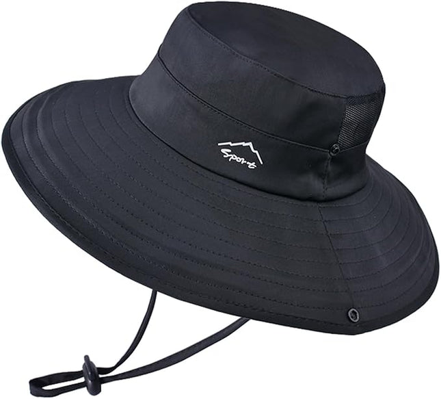 Cooling Sun Hat for Men Women,Wide Brim Bucket Hat Foldable Boonie Hat for Fishing Hiking Garden Safari Beach