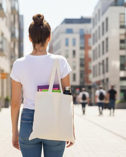 Marubhumi Eco-Friendly Natural Cotton Tote Bag for Women, Lightweight & Reusable for Shopping, Gifts & Daily Use