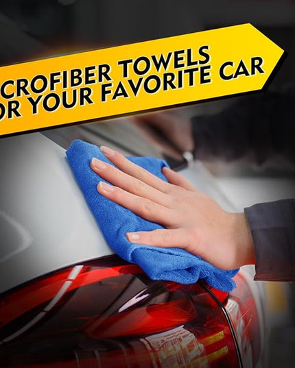 HOMEXCEL Microfiber Cleaning Cloth 6 Pack, 12.5 x 12.5 Inch Microfiber Towels for Cars, Ultra Absorbent Cleaning Rags, Lint Free Cleaning Towels for Household, Kitchen, Window, and Car, Multicolor