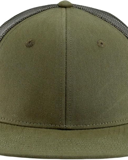 Flat Bill Snapback Mesh Hats | Fits OSFM & XXL Big Head | Blank Solid Color Adjustable Trucker Hat for Men